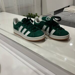 Green Adidas Campus Sneakers